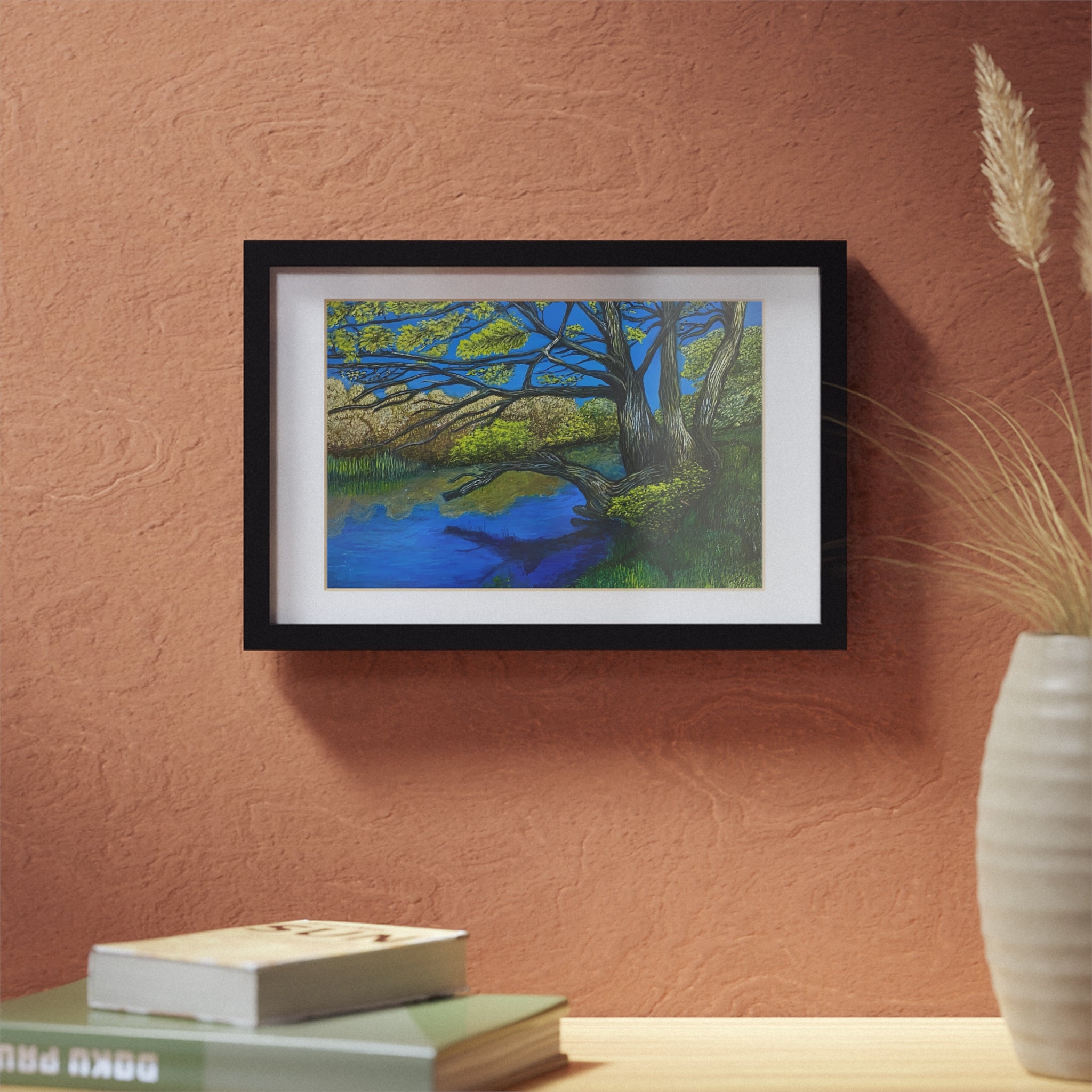 Framed Poster — River Til Print (Black Frame)